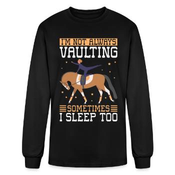 Vaulting Equestrian Not Always Vaulting - Men's Long Sleeve T-Shirt - black - Front