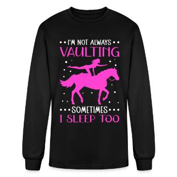 Vaulting Equestrian Not Always Vaulting - Men's Long Sleeve T-Shirt - black - Front