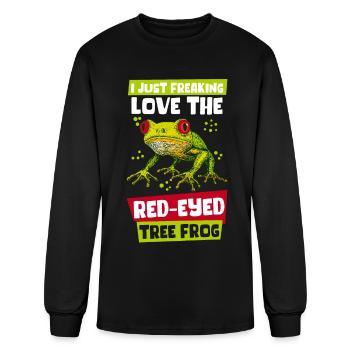 Red-Eyed Tree Frog Frogs Lover - Men's Long Sleeve T-Shirt - black - Front