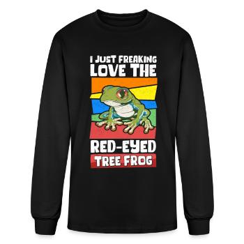 Red-Eyed Tree Frog Frogs Lover - Men's Long Sleeve T-Shirt - black - Front