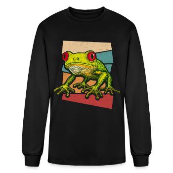 Red-Eyed Tree Frog Frogs Lover - Men's Long Sleeve T-Shirt - black - Front
