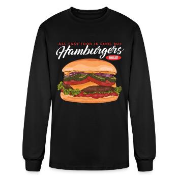 Hamburgers Rule Hamburger Burgers - Men's Long Sleeve T-Shirt - black - Front
