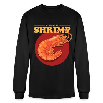 Shrimp Seafood Powered By Shrimp - Men's Long Sleeve T-Shirt - black - Front