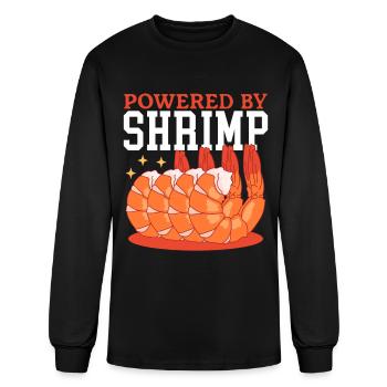 Shrimp Seafood Powered By Shrimp - Men's Long Sleeve T-Shirt - black - Front
