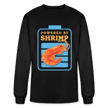 Shrimp Seafood Powered By Shrimp - Men's Long Sleeve T-Shirt - black - Front