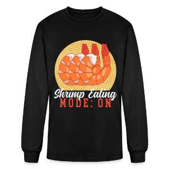 Shrimp Eating Seafood Shrimp - Men's Long Sleeve T-Shirt - black - Front