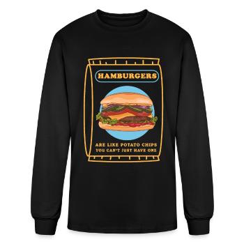 Hamburgers Are Like Hamburger Burgers - Men's Long Sleeve T-Shirt - black - Front
