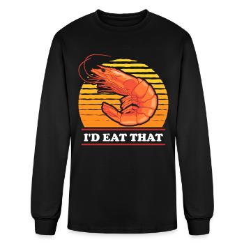 Shrimp Seafood Eat That Shrimp - Men's Long Sleeve T-Shirt - black - Front