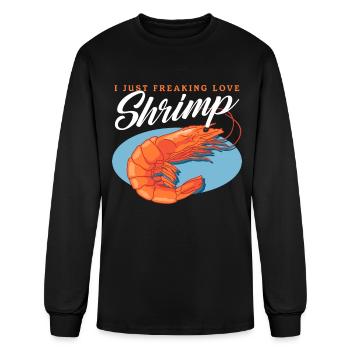 Shrimp Seafood Love Shrimp - Men's Long Sleeve T-Shirt - black - Front