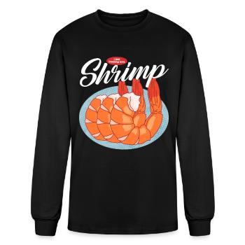 Shrimp Seafood Love Shrimp - Men's Long Sleeve T-Shirt - black - Front