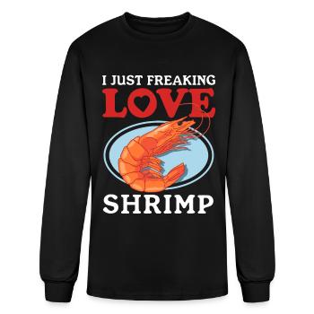 Shrimp Seafood Love Shrimp - Men's Long Sleeve T-Shirt - black - Front
