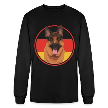 German Shepherd German Flag Dog Owner - Men's Long Sleeve T-Shirt - black - Front
