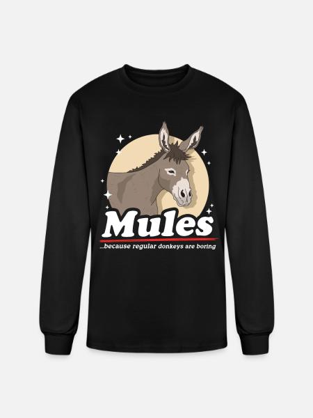 Mules Because Mule Owner - Men's Long Sleeve T-Shirt - black