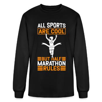 Half Marathon Rules Marathoner - Men's Long Sleeve T-Shirt - black - Front