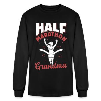 Half Marathon Grandma Marathoner - Men's Long Sleeve T-Shirt - black - Front