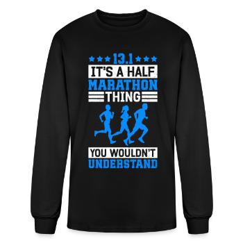 A Half Marathon Thing Marathoner - Men's Long Sleeve T-Shirt - black - Front