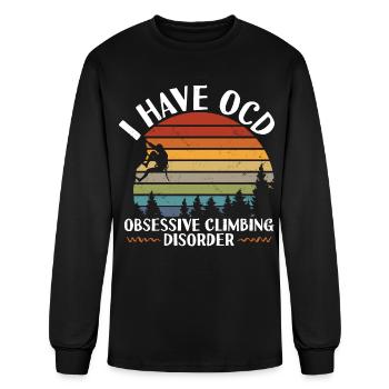 climbing - Men's Long Sleeve T-Shirt - black - Front