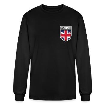 Great Britain - national flag in the coat of arms - Men's Long Sleeve T-Shirt - black - Front