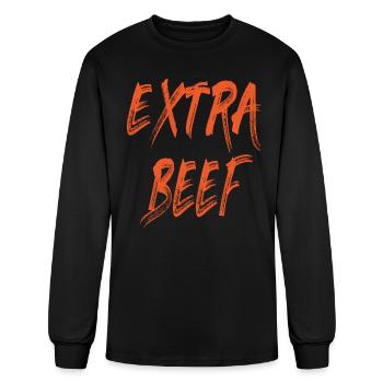 Extra Beef - Men's Long Sleeve T-Shirt - black - Front