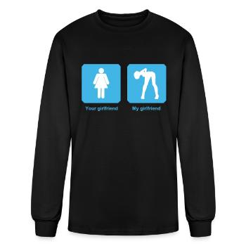 Your Girlfriend my girlfriend - Men's Long Sleeve T-Shirt - black - Front