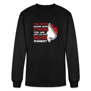 Rhinoplasty Cosmetic Nose Surgery - Men's Long Sleeve T-Shirt - black - Front
