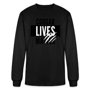 Cougar bait, cougar lives matter t shirt - Men's Long Sleeve T-Shirt - black - Front