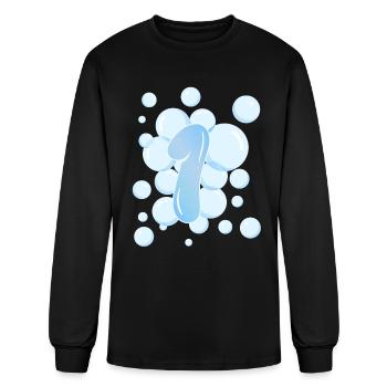 1st Birthday | Bubble Themed Birthday | Birthday - Men's Long Sleeve T-Shirt - black - Front