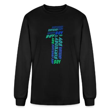 Birthday Boy 1st Birthday | Boys Birthday Shirt | - Men's Long Sleeve T-Shirt - black - Front