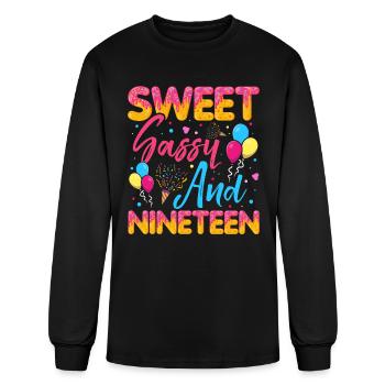 Sweet Sassy And Nineteen Sprinkles Delicious - Men's Long Sleeve T-Shirt - black - Front