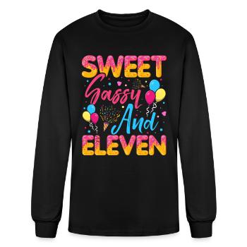 Sweet Sassy And Eleven Sprinkles Delicious - Men's Long Sleeve T-Shirt - black - Front
