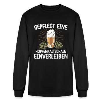 GEPFLEGT EINE HOPFENKALTSCHALE EINVERLEIBEN Bier - Men's Long Sleeve T-Shirt - black - Front