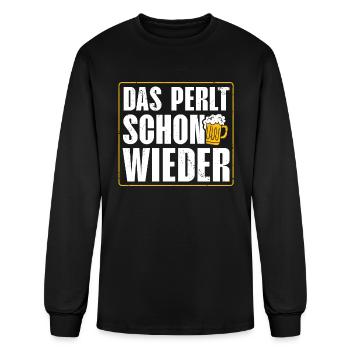 DAS PERLT SCHON WIEDER Bier Liebhaber Craft Beer - Men's Long Sleeve T-Shirt - black - Front