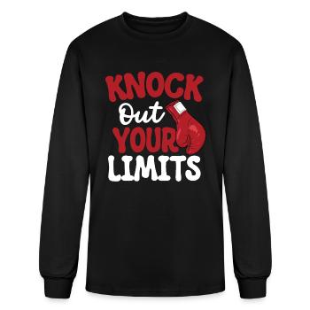 Knock Out Your Limits Sports Boxer Sparring - Men's Long Sleeve T-Shirt - black - Front