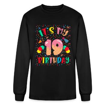 199th Balloons Ice Cream Celebration Confetti - Men's Long Sleeve T-Shirt - black - Front