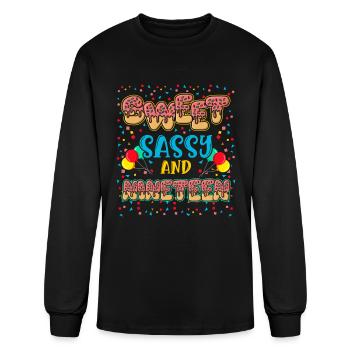 19 Sweet Sassy And Nineteen Donut Sprinkle 19th - Men's Long Sleeve T-Shirt - black - Front