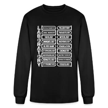 Laboratory Tee Shirt - Men's Long Sleeve T-Shirt - black - Front