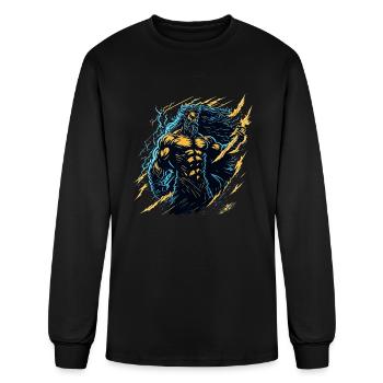 Zeus God of thunder and lightning - Men's Long Sleeve T-Shirt - black - Front