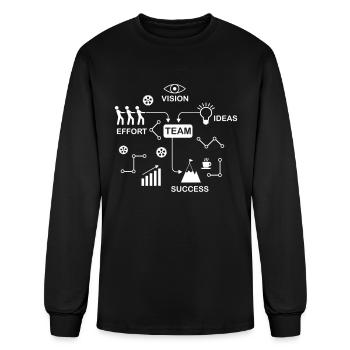 Team - Men's Long Sleeve T-Shirt - black - Front