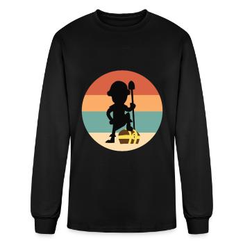 Treasure Hunter Pirate - Men's Long Sleeve T-Shirt - black - Front