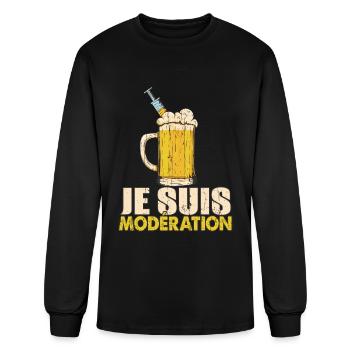 I Am Moderation Drink In Moderation Inject Beer - Men's Long Sleeve T-Shirt - black - Front