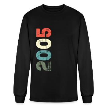 Since 2005 Year 2005 Retro 2005 Vintage 2005 - Men's Long Sleeve T-Shirt - black - Front