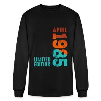 Since April 1985 Year 1985 Retro Vintage 1985 - Men's Long Sleeve T-Shirt - black - Front