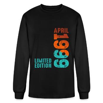 Since April 1999 Year 1999 Retro Vintage 1999 - Men's Long Sleeve T-Shirt - black - Front