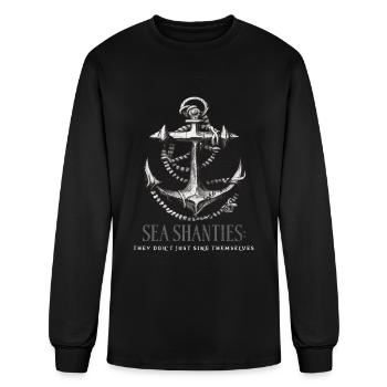 Sea Shanty Sing Themselves Sea Shanty Ship Anchor - Men's Long Sleeve T-Shirt - black - Front