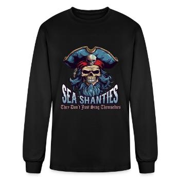 Sea Shanty Sing Themselves Sea Shanty Ship Pirate - Men's Long Sleeve T-Shirt - black - Front