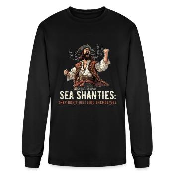 Sea Shanties Themselves Sea Shanty Boat Pirate - Men's Long Sleeve T-Shirt - black - Front