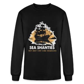 Sea Shanties Sing Sea Shanty Boat Captain - Men's Long Sleeve T-Shirt - black - Front