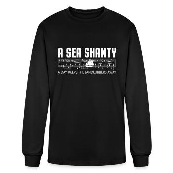 Sea Shanties Landlubbers Sea Shanty Melody - Men's Long Sleeve T-Shirt - black - Front