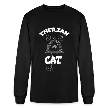 Therian Cat Alter Otherkin Therian - Men's Long Sleeve T-Shirt - black - Front