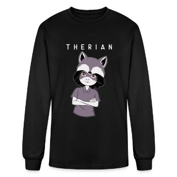 Therian Alter Otherkin Therianthropy - Men's Long Sleeve T-Shirt - black - Front